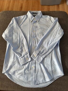 Lands' End Light Blue Oxford Button-Down Shirt 16 1/2 - 33
